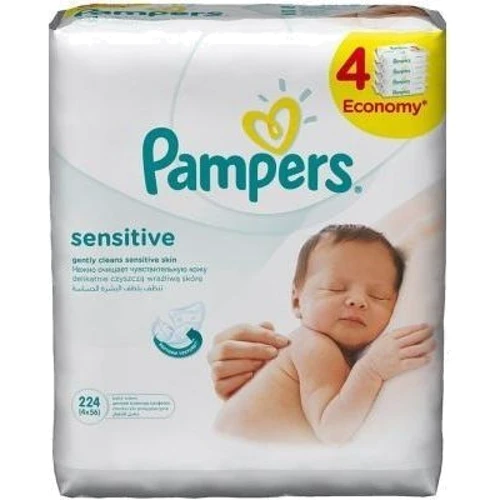 PAMPERS Детские влажные салфетки Sens Сменный блок 4Х56 ПрепакКороб