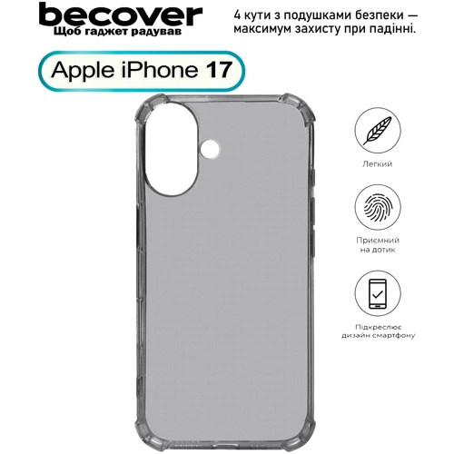 Чехол для iPhone BeCover TPU Case Anti-Shock Grey for iPhone 17 (713794)