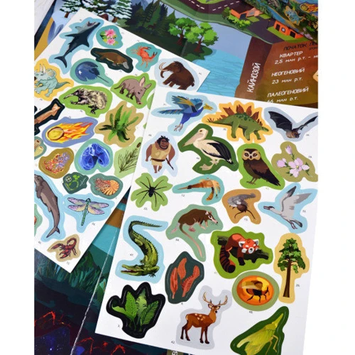 Гра з багаторазовими наклейками Розумник Життя на землі KP-009