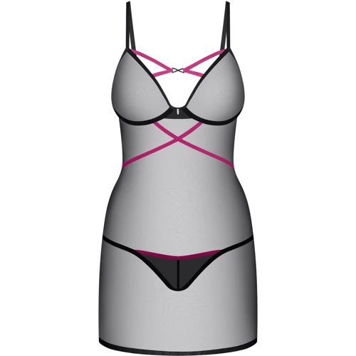 Пеньюар Obsessive Novenes chemise & thong XL/2XL