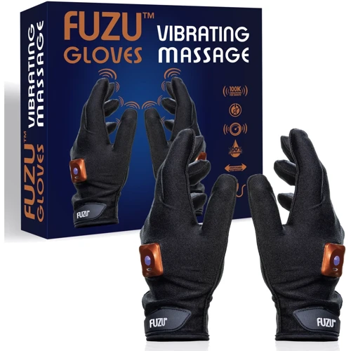 Виброперчатки (пара) FUZU Gloves Vibrating Massage Two Hands, 11 режимов