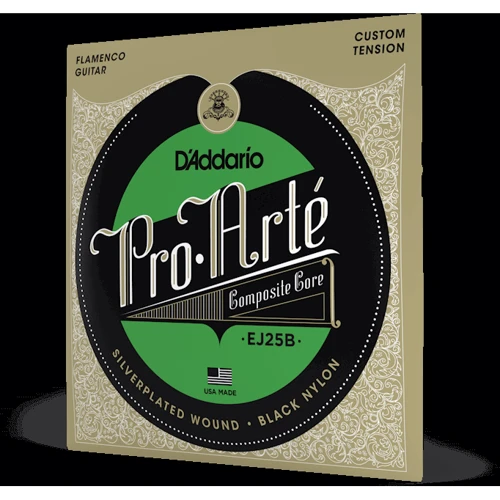 Струна для гитар Набор струн D'addario EJ25B Pro-Arte Composite Flamenco Nylon Black: Тип Комплект струн