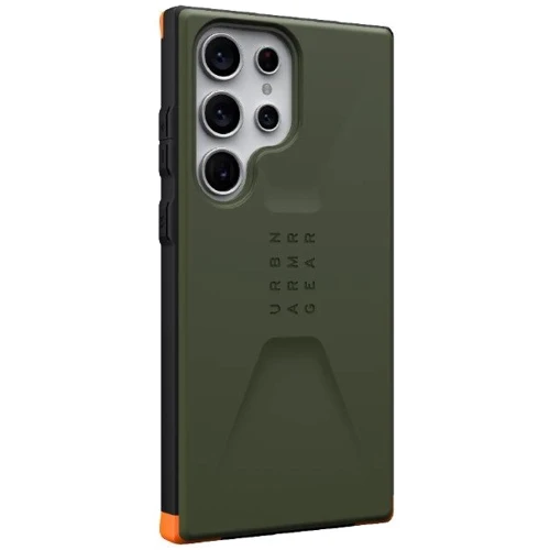 Чохол для телефона Urban Armor Gear UAG Цивільний Olive Drab (214136117272) для Samsung S918 Galaxy S23 Ultra: Колір оливковый/ оранжевый