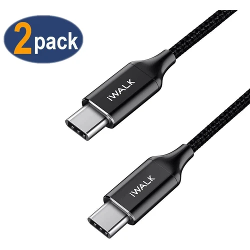 Кабель iWALK Cable USB-C to USB-C 1.8m Black (CSB009) фото 5
