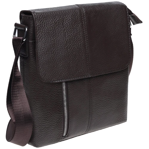 Мужская сумка планшет Borsa Leather коричневая (K15103-brown)