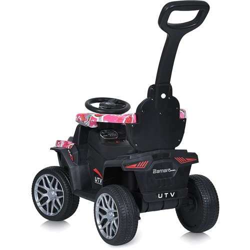 Детский электромобиль-толокар 2в1 Bambi Квадроцикл розовый (M 5732EBLR-8)