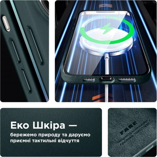 Чехол для iPhone ArmorStandart FAKE Leather Case Shirt Green for iPhone 13 Pro (ARM61372): Цвет зеленый