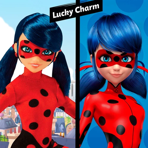 Лялька Miraculous Леді Баг та Супер-Кіт - Леді Баг з талісманами удачі (26 см): Особливості На шарнирах