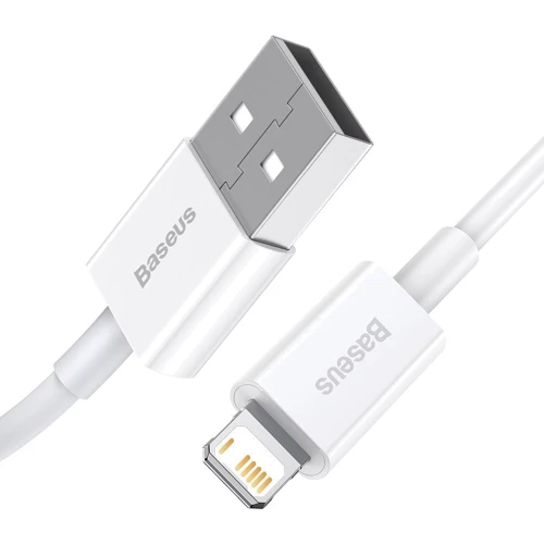 Кабель Baseus USB Cable to Lightning Superior Series Fast Charging 2.4A 2m White (CALYS-C02): Длина 2 м