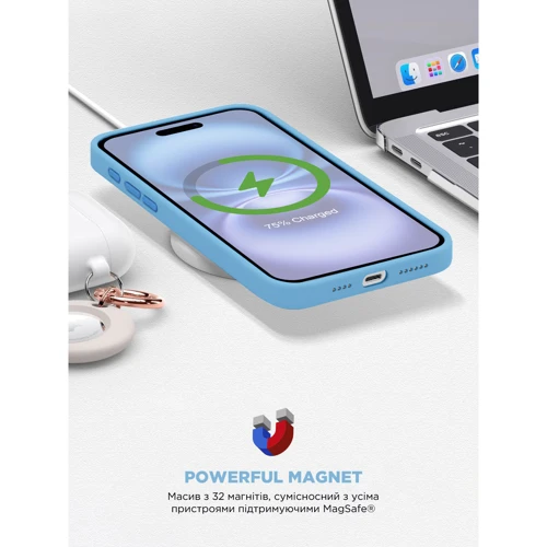 Чехол для iPhone ArmorStandart ICON2 MagSafe Capri Blue for iPhone 16 (ARM80183) фото 7