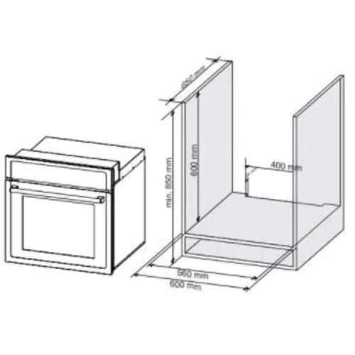 Духовой шкаф электрический MPM Product MPM-64-BOM-23B: Объем, л 60
