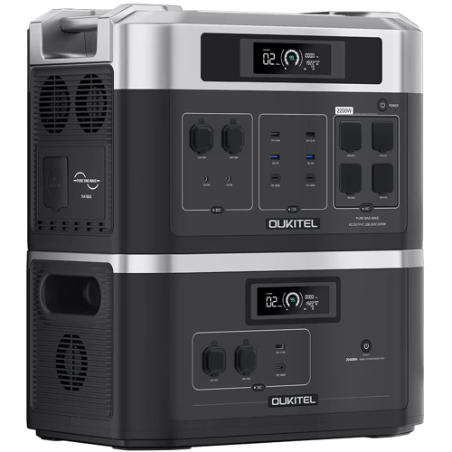 Зарядная станция Oukitel BP2000E Solar Generator 2200W: Выходы потребителей Автоприкуриватель, 220V, USB-A, USB-C