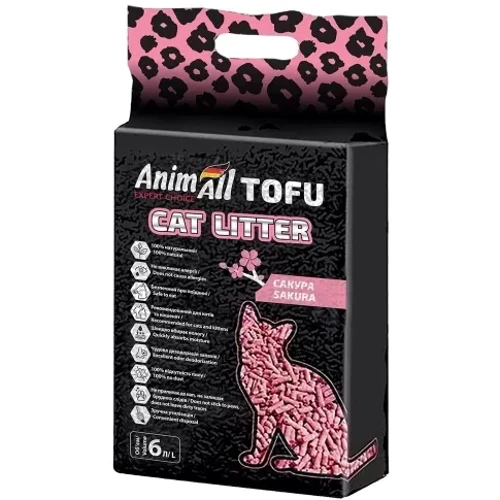 Наповнювач для котячого туалету AnimAll Tofu Сакура 2.6 кг 6 л (4820224500904)