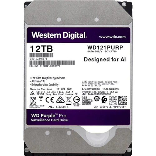 Внутренний жесткий диск WD Purple Pro Smart Video 12TB (WD121PURP)