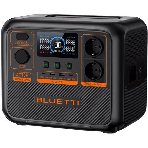 Зарядна станція Bluetti AC70P 864Wh 1000W UA: Кількість розеток 220V 2