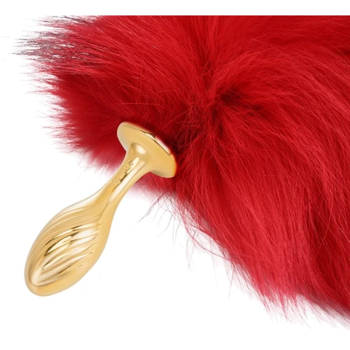 Набор с анальной пробкой с хвостом LOCKINK Sevanda Red Vixen Set with Pear-shape Plug