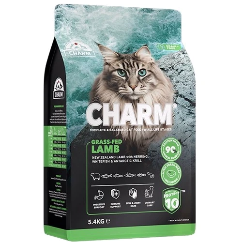 Сухой корм Charm Grass-Fed Lamb Ягненок выкормленный на траве беззерновой для котов 5.4 кг (59685)