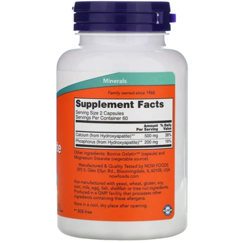 Now Foods Calcium Hydroxyapatite Гидроксиапатит кальция 120 капсул