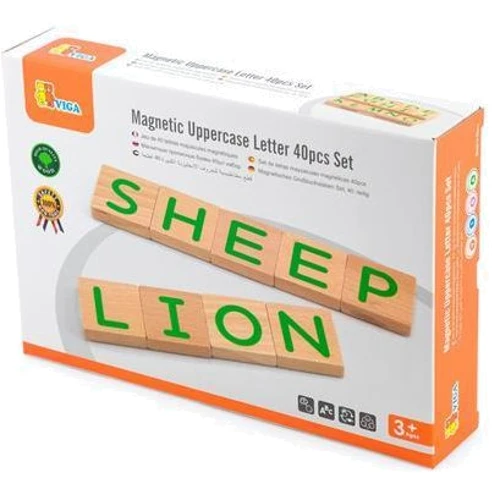 Набір магнітних літер Viga Toys Великі 40 шт (50588)