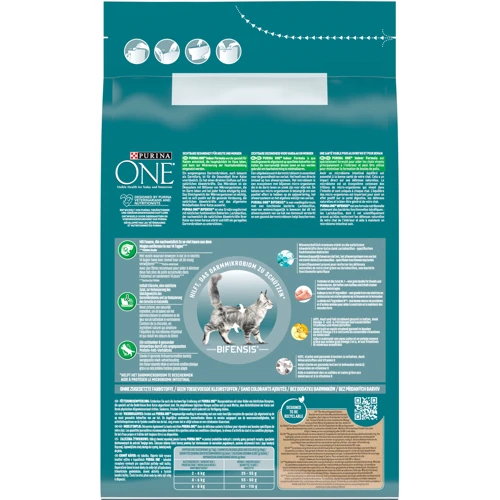 Сухий корм Purina ONE Indoor для дорослих кішок, що постійно знаходяться в приміщенні з індичкою 4х3 кг (12485656): Вага упаковки 12 кг