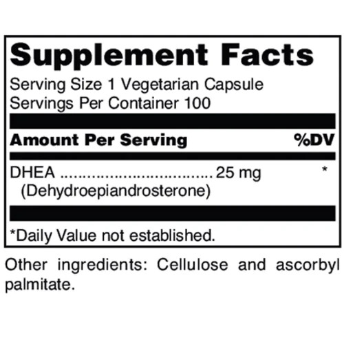 Douglas Laboratories DHEA 25 mg ДГЭА микронизированный 25 мг 100 капсул: Форма выпуска Капсулы