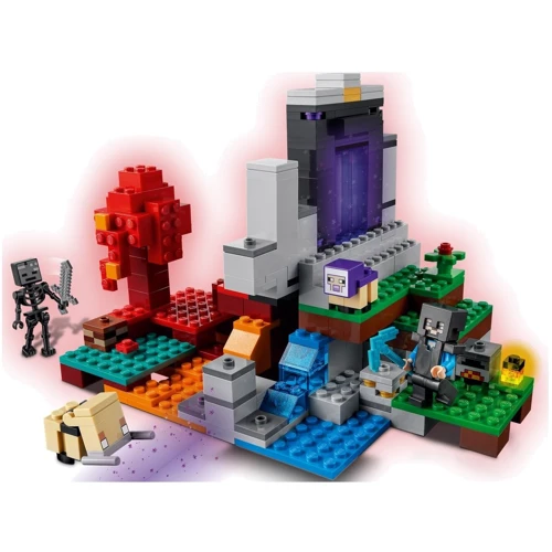 Конструктор LEGO Minecraft Разрушенный портал 316 деталей (21172): Количество деталей, шт. 316
