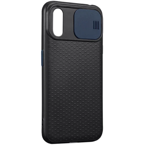 

Tpu Case Textured Point Camshield Black/Blue for iPhone Xs Max