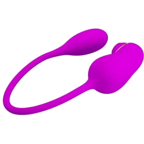 Гибкий вибростимулятор с вакуумной стимуляцией LYBAILE Romance Кama USB (MC34)