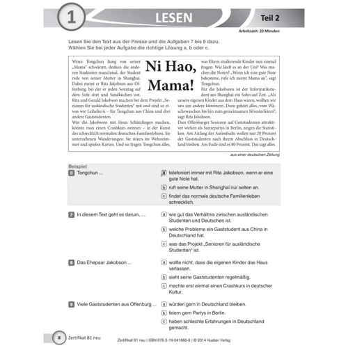 Zertifikat B1 neu 15 Übungsprüfungen mit Audio-CD: Обкладинка Мягкая