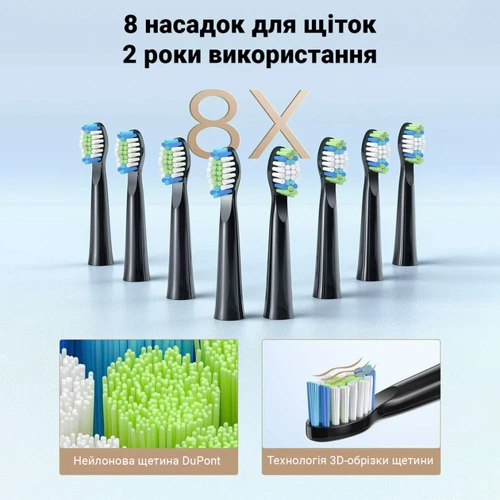 Зубная щетка Fairywill E11 black фото 4