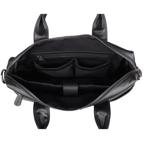 Мужская сумка мессенджер Buffalo Bags черная (SHIM7122A-black): Застежка Молния
