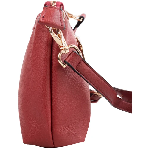 Женская сумка через плечо Amelie Galanti бордовая (A991457-red): Застежка Молния