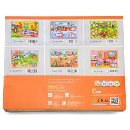 Деревянная рамка-вкладыш Viga Toys Спецмашины (56439)