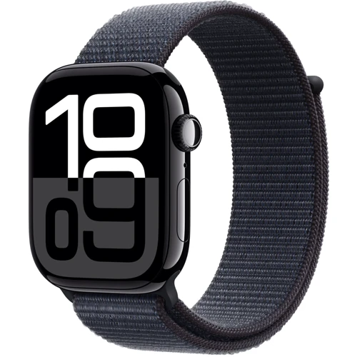 Apple Watch Series 10 42mm GPS + Cellular Jet Black Aluminium Case with Ink Sport Loop (MWX83)