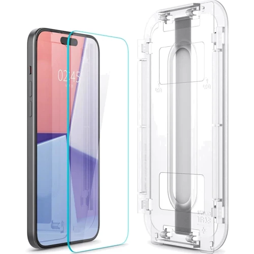 Защитное стекло для iPhone Spigen Tempered Glass EZ FIT tR 2 Pack (AGL06883) for iPhone 15 Plus: Цвет прозрачный