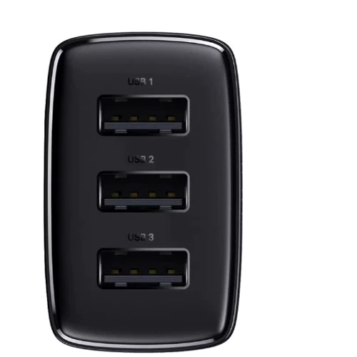 Зарядное устройство Baseus Wall Charger 3xUSB Compact 17W Black (CCXJ020101): Сила тока 2.4А и более