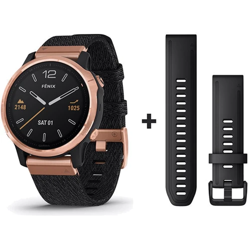 Смарт-часы Garmin Fenix 6S Sapphire Rose Gold with Heathered Black Nylon Band (010-02159-37/36): Карты памяти нет