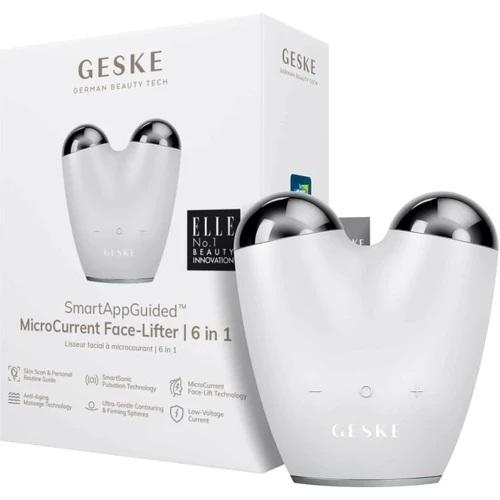 Микротоковый подтягиватель лица GESKE MicroCurrent Face-Lifter 6 в 1 White (GK000015WH01)