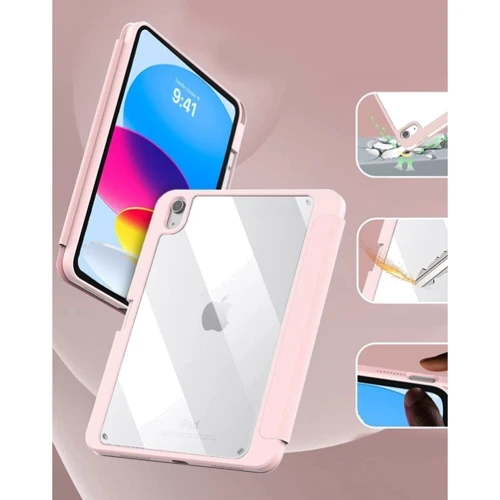 Аксессуар для iPad BeCover Removable Case with Pencil mount Pink for iPad 10.9 (2022 / 2024) / iPad 11 2025 (708766): Материал искусственная кожа