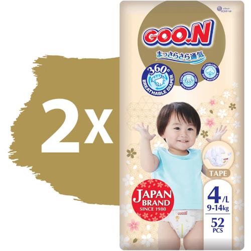 Подгузники Goo.N Premium Soft для детей 9-14 кг размер 4(L) на липучках унисекс 104 шт. (F1010101-155-2) фото 8