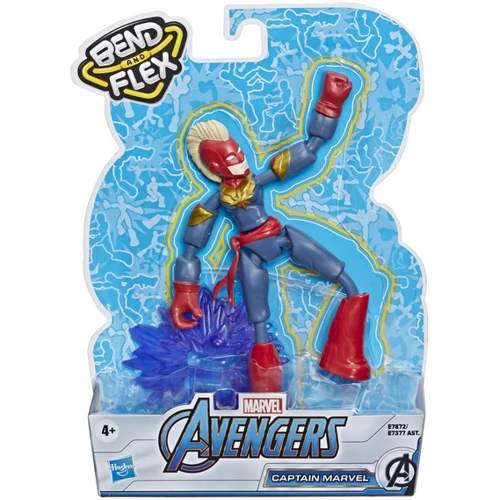 Фігурка Hasbro Месники Бенди 15 см E7872Avengers Bend And Flex Captain Marvel (E7377_E7872)