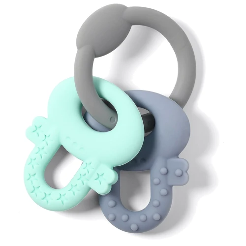 Прорезыватель BabyOno ортодонтический Мятный с серым (487): Производитель BabyOno