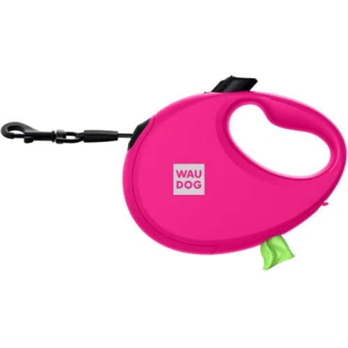 Поводок-рулетка для собак WAUDOG R-leash с контейнером для пакетов S розовый до 12 кг 3 м (26277) фото 6