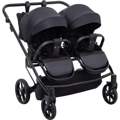Коляска универсальная для двойни 2 в 1 Adamex Leo Duo Tip TK-53 черный (681139) фото 7