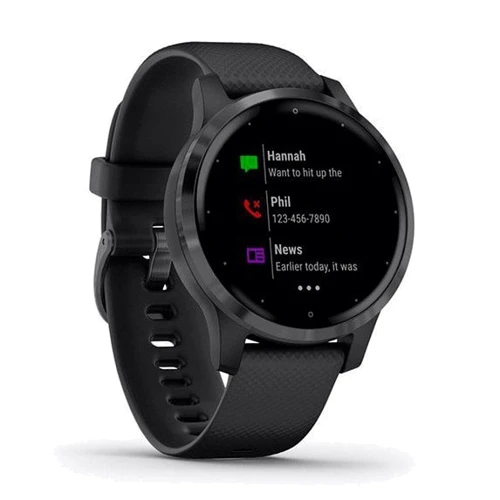 Смарт-часы Garmin Vivoactive 4S Slate Stainless Steel Bezel with Black Case and Silicone Band (010-02172-13): Интерфейсы подключения Bluetooth, Wi-Fi