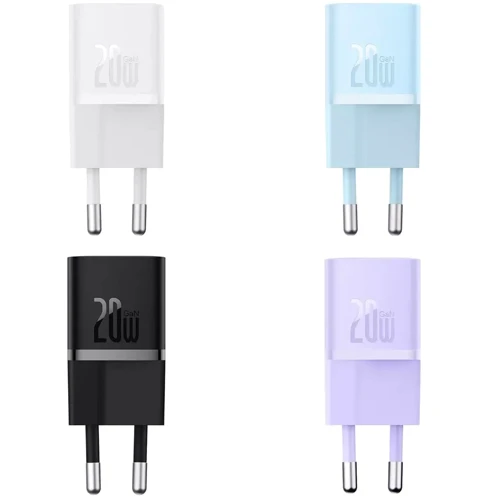 Зарядное устройство Baseus USB-C Wall Charger GaN5 mini 1C 20W Blue (CCGN050103): Особенности Power Delivery (PD), USB-C, Быстрая зарядка