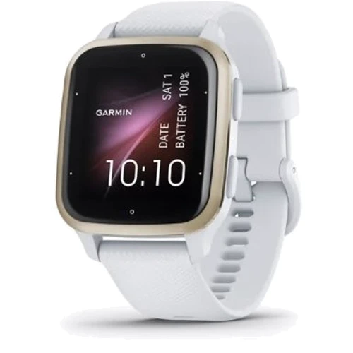 Смарт-часы Garmin Venu SQ 2 Cream Gold Aluminium Bezel with White Case and Silicone Band (010-02701-11)