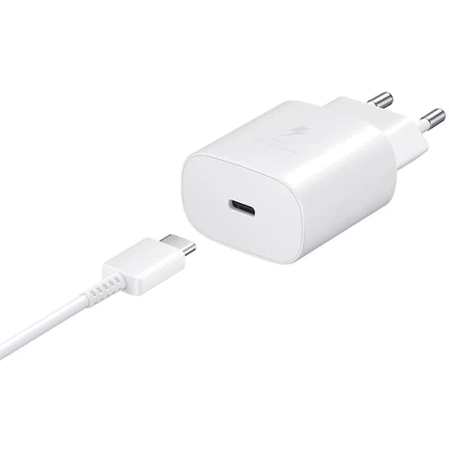 Зарядное устройство Samsung USB-C Wall Charger with Cable USB-C 25W White (EP-TA800XWEGRU): Кабель в комплекте USB-C