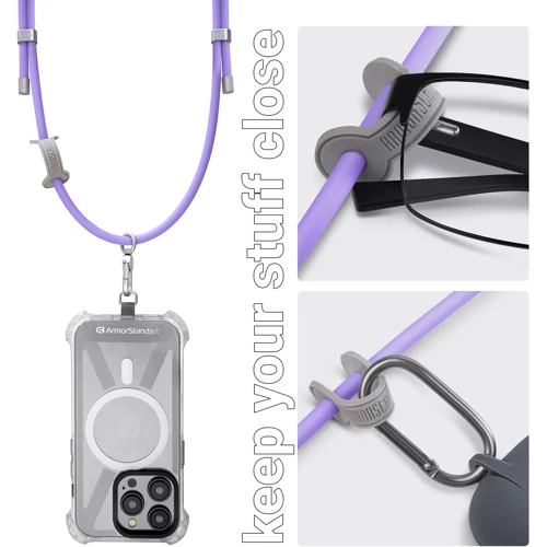 Ремешок для смартфона ArmorStandart Silicone Rope Titanium Violet with Grey holder (ARM76274) фото 4