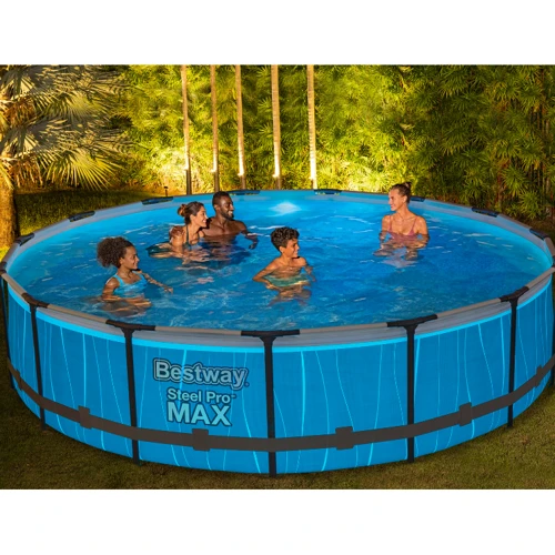 Бассейн Bestway 457-107 см (561GD) (фильтрующий насос, лестница, покрытие бассейна, светодиодная подсветка, ремонтная заплатка) фото 2
